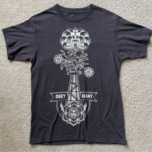 Glow in the Dark Medium Charcoal Gray Obey T-Shirt